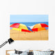 beach umbrellas Wall Mural