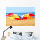 beach umbrellas Wall Mural