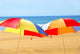 beach umbrellas Wall Mural