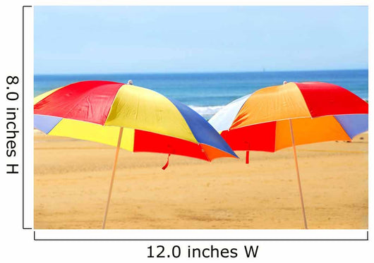 beach umbrellas Wall Mural
