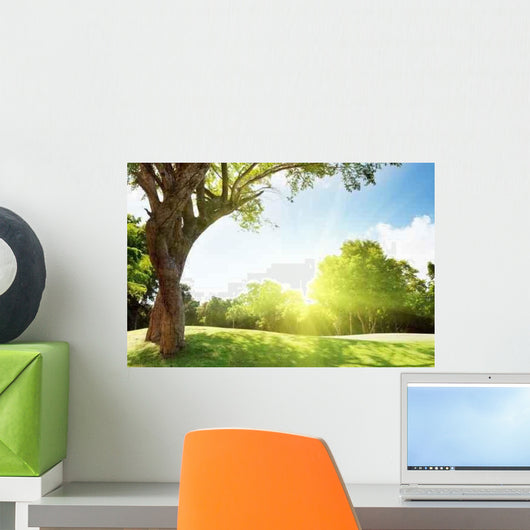 Field Grass and Trees Wall Decal