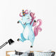 Watercolor Dancing Unicorn Wall Decal