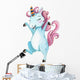 Watercolor Dancing Unicorn Wall Decal