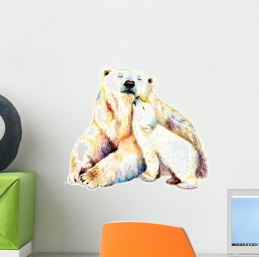 Polar Bear with Baby Wall Decal