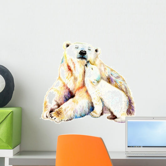 Polar Bear with Baby Wall Decal
