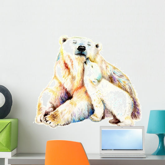 Polar Bear with Baby Wall Decal