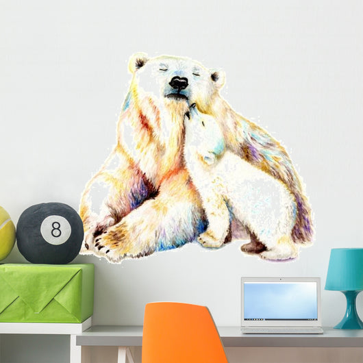 Polar Bear with Baby Wall Decal