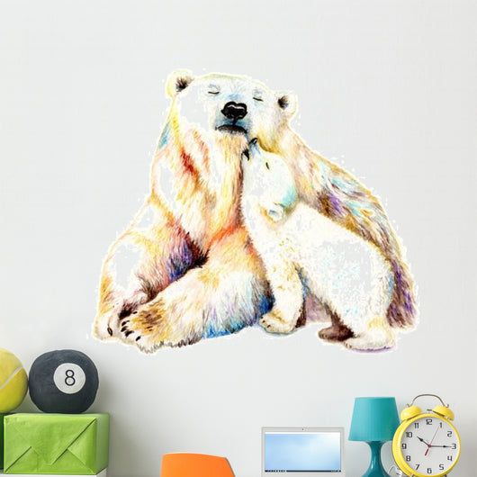 Polar Bear with Baby Wall Decal