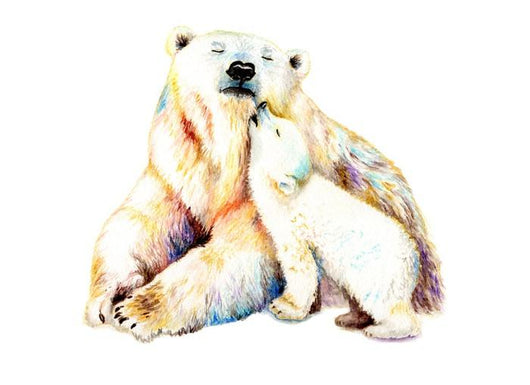 Polar Bear with Baby Wall Decal