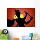 Illustration of Lord Krishnaâ€™ with His Flute Wall Mural
