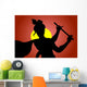 Illustration of Lord Krishnaâ€™ with His Flute Wall Mural