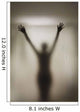 Silhouette Of A Nude Woman Behind The Glass Door Of A Shower Stall Wall Mural