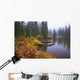 Reflection On Lake In Autumn Wall Mural