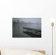 Dock With Fog Over Lake Wall Mural