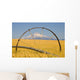 Irrigation Pipe In Wheat Field With Mount Hood In Background Wall Mural