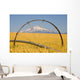 Irrigation Pipe In Wheat Field With Mount Hood In Background Wall Mural