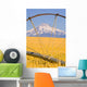 Irrigation Pipe In Wheat Field With Mount Hood In Background Wall Mural