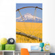 Irrigation Pipe In Wheat Field With Mount Hood In Background Wall Mural