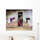 Woman In Front Of The House Wall Mural