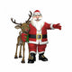 Santa Hugging Reindeer Wall Decal