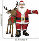 Santa Hugging Reindeer Wall Decal