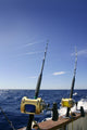 Angler boat big game fishing in saltwater Wall Mural