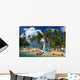 Tropical Beach Marigot Bay-st Wall Decal