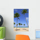Beach in tropical Florida day with palm trees Wall Mural