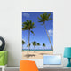 Beach in tropical Florida day with palm trees Wall Mural