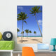 Beach in tropical Florida day with palm trees Wall Mural
