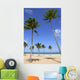 Beach in tropical Florida day with palm trees Wall Mural