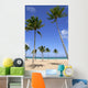 Beach in tropical Florida day with palm trees Wall Mural