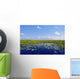 Blue sky in Florida Everglades wetlands green plants horizon Wall Mural