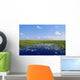Blue sky in Florida Everglades wetlands green plants horizon Wall Mural