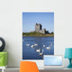 Swans On Water In Front Of Dunguaire Castle Wall Mural