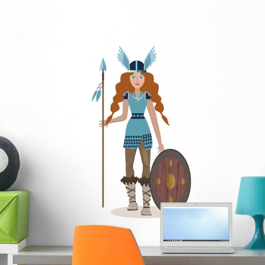 Female Warrior Viking Valkyrie Wall Decal