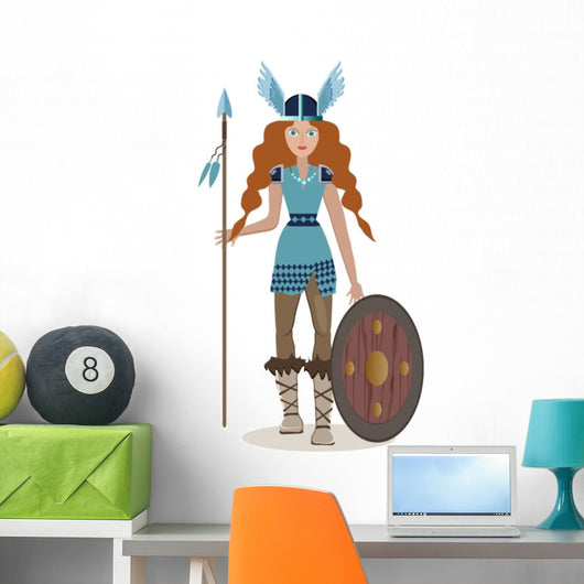 Female Warrior Viking Valkyrie Wall Decal