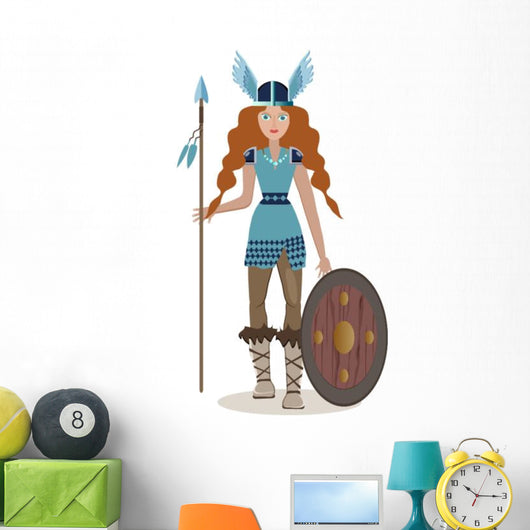 Female Warrior Viking Valkyrie Wall Decal
