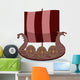 Wooden Viking Sail Boat Wall Decal