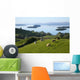 Sheep Grazing By Lough Corrib Wall Mural