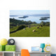 Sheep Grazing By Lough Corrib Wall Mural