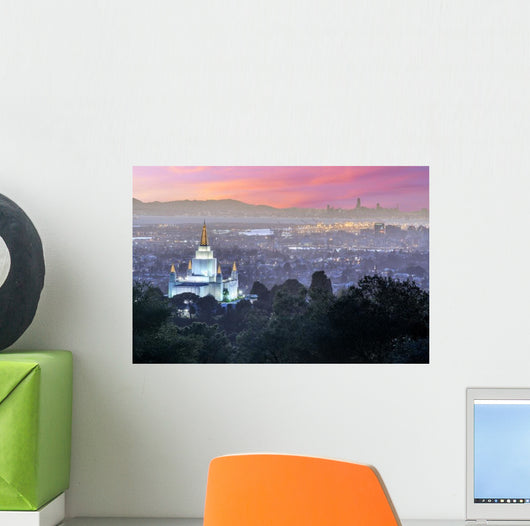 Oakland Temple and City Wall Decal