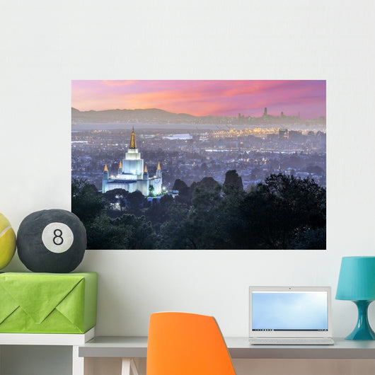 Oakland Temple and City Wall Decal