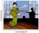 Japanese girl-musician Wall Mural