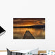 Dock On Lake Windermere At Sunset Wall Mural