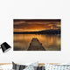 Dock On Lake Windermere At Sunset Wall Mural