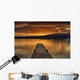 Dock On Lake Windermere At Sunset Wall Mural
