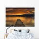Dock On Lake Windermere At Sunset Wall Mural