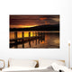 Sunset Over Dock At Lake Windermere Wall Mural