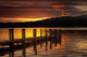 Sunset Over Dock At Lake Windermere Wall Mural